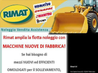 Rimat amplia la flotta noleggio con macchine nuove di fabbrica