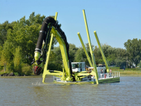 Amphibex: l'escavatore anfibio con motore Cat