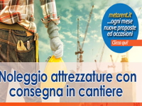 META Rent: consegna in cantiere attrezzature in noleggio 
