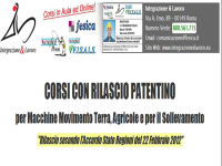 Integrazione & Lavoro: rilascio patentino per mmt, agricole e sollevamento