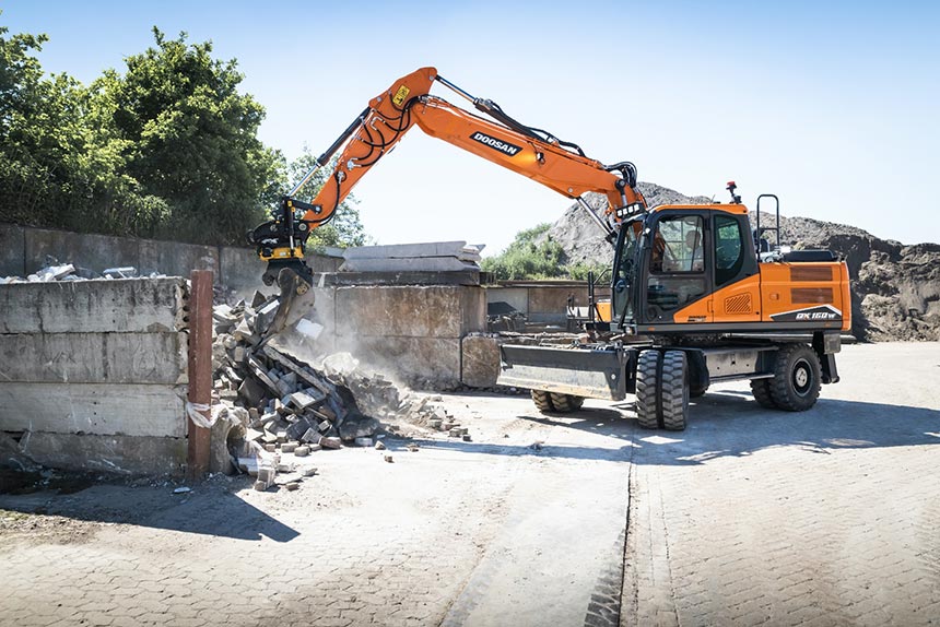 Escavatori Doosan DX140W-7 e DX160W-7