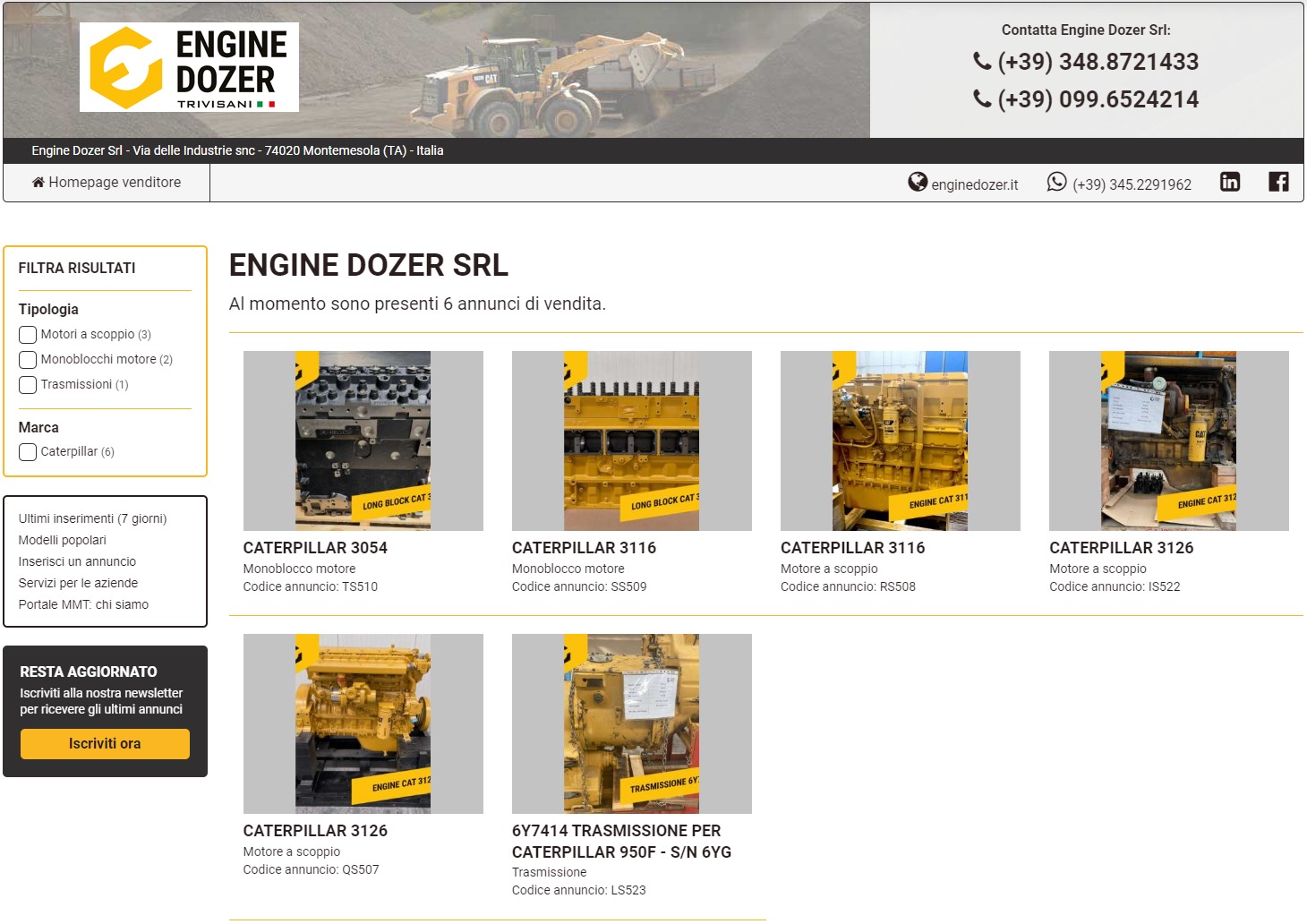 usato engine dozer