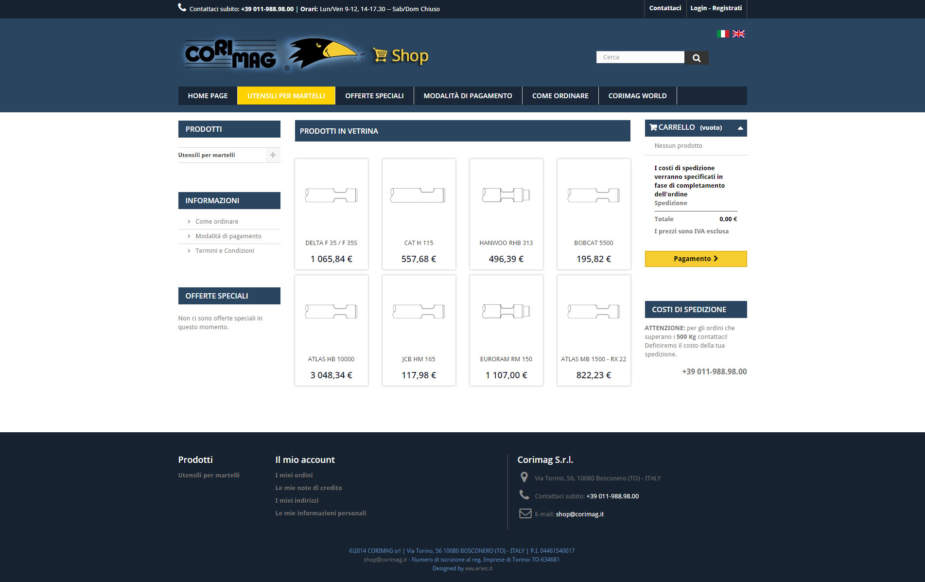 Corimag Shop: il nuovo e-commerce di utensili per martelli
