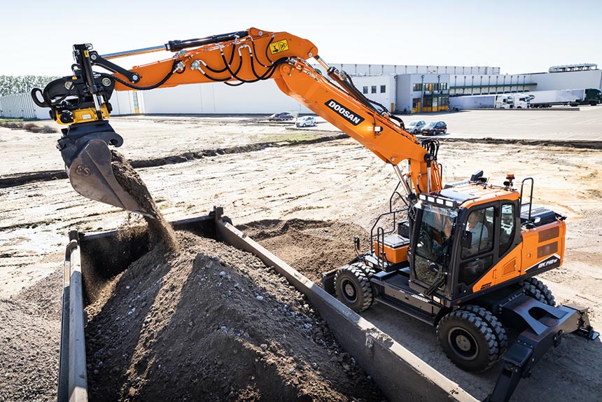 Escavatori Doosan DX140W-7 e DX160W-7