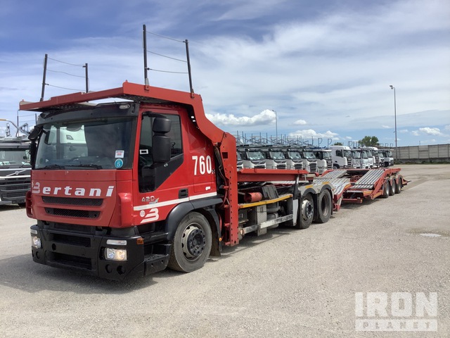 2007 Iveco Stralis 420 6x2 Car Carrier Truck w 2007 Rolfo TriA Trailler